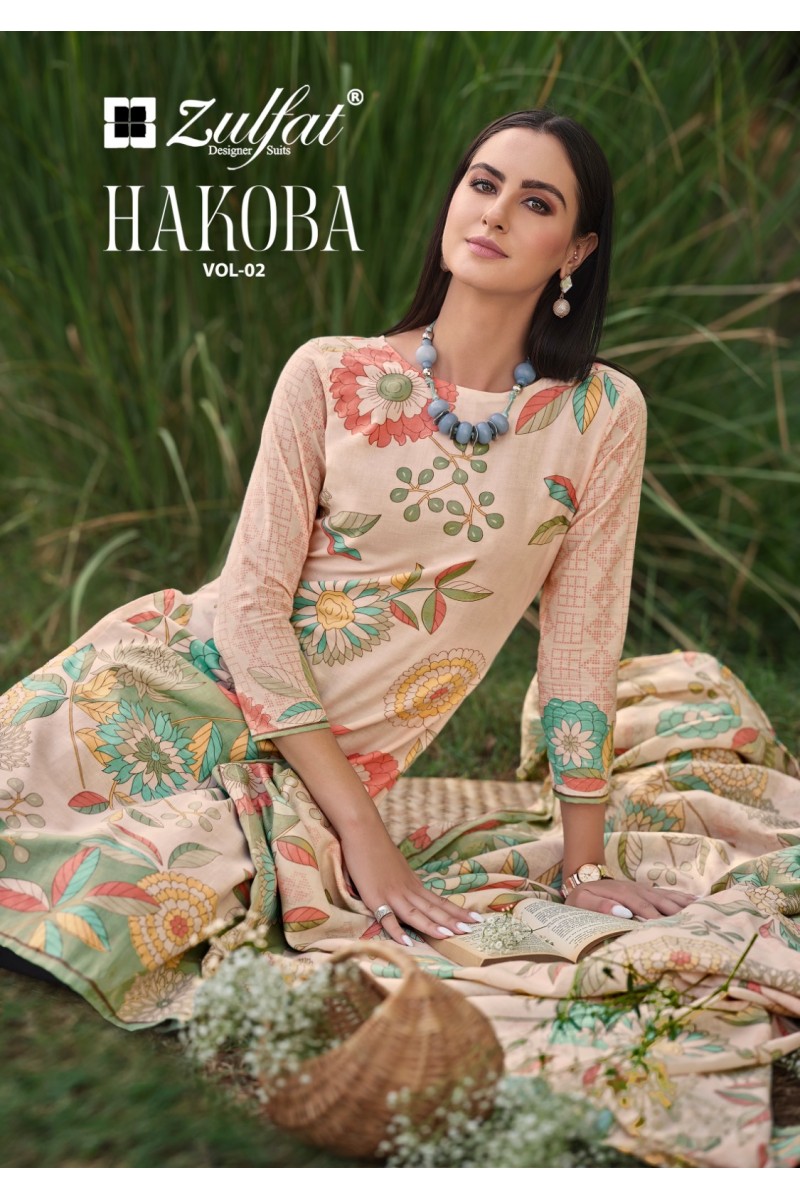 Zulfat Hakoba Vol-2 Designer Cotton Printed Dress Material Wholesalers