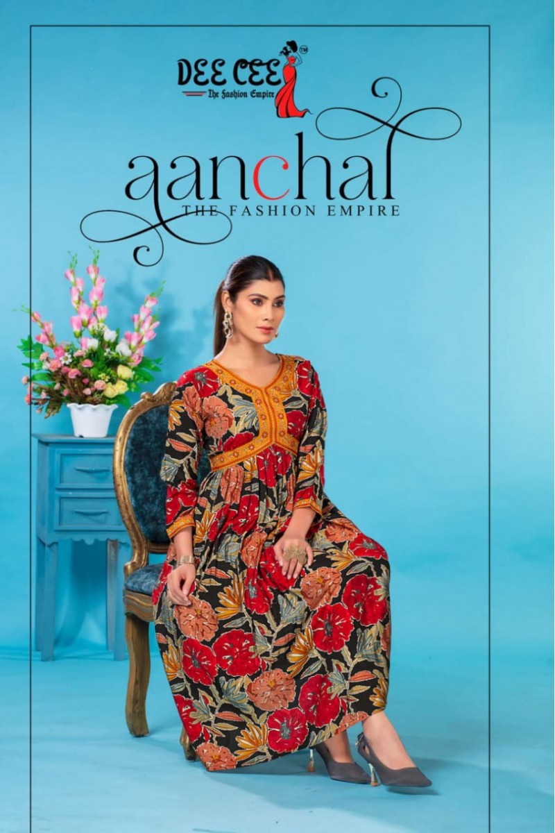 Dee Cee Aanchal Latest Designer Alia Cut Kurti Set Wholesaler