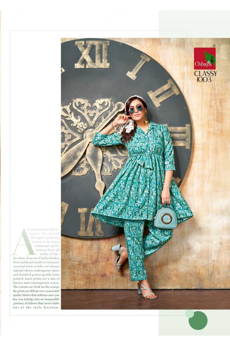 Chhaya Classy Printed Western Look Rayon Kurti Catalogue Set