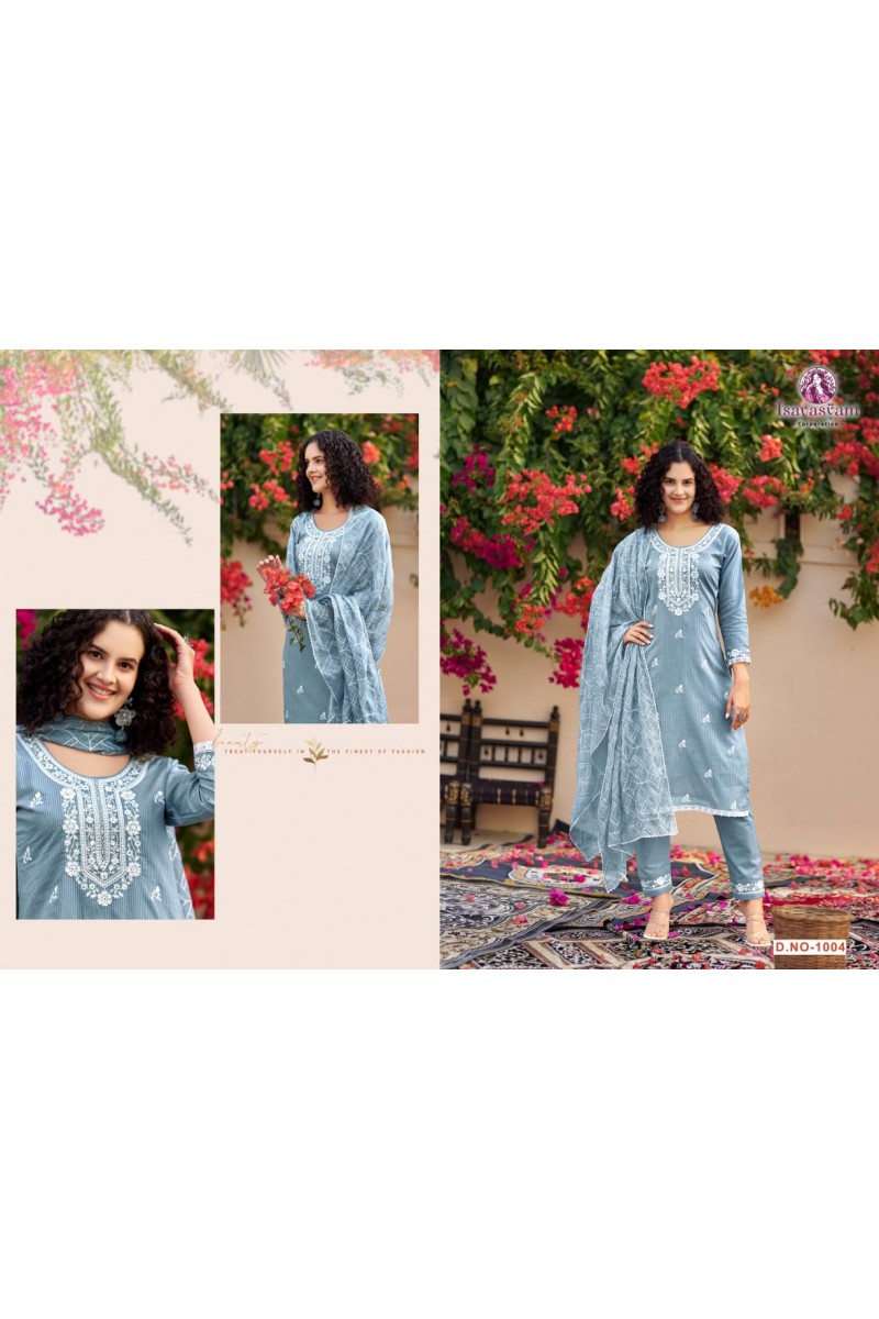 Isavasyam Cotton Sali Wholesale Cotton kurti Bottom With Dupatta Collection