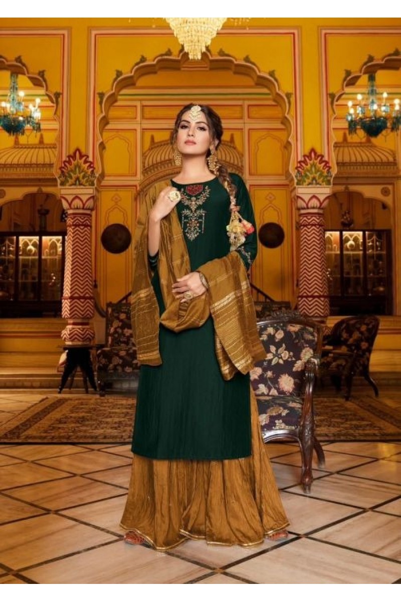 Koodee Divine Traditional Style Kurti With Bottom Dupatta Collection