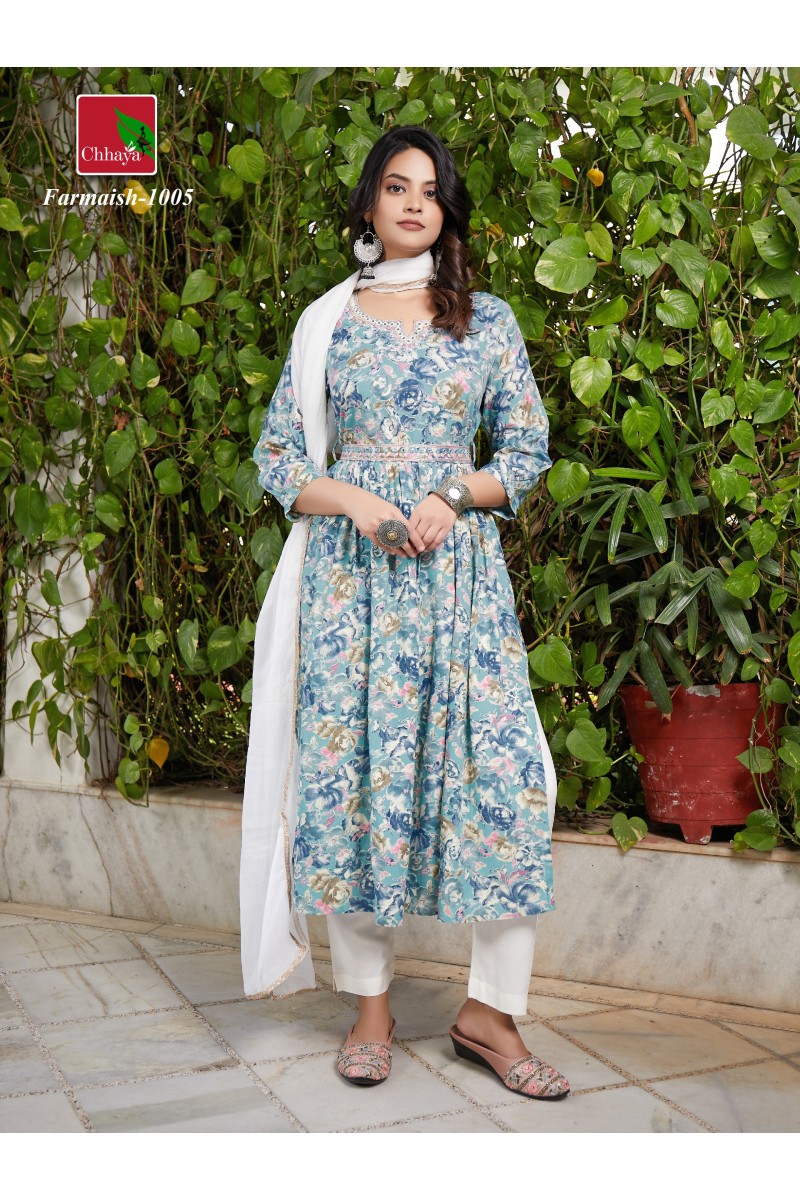 Chhaya Farmaish Ladies Wear Rayon Printed Wholesale Kurtis Manufacturer