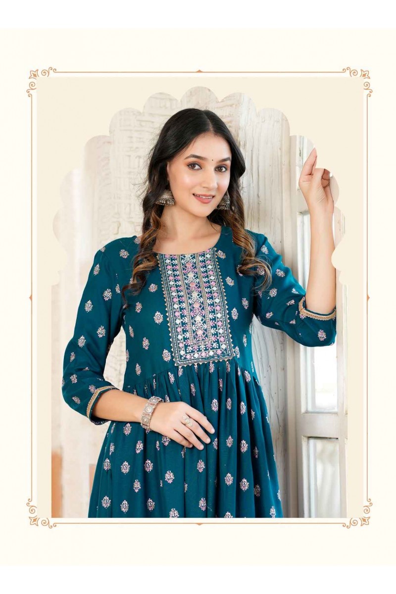 Passion Tree Fashion Bella Vol-1 Rayon With Anarkali Long Kurti Collection