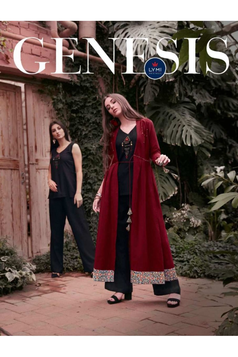 Lymi Present Genesis Rayon Top Palazzo With Shrug 3 Piece Concept Set