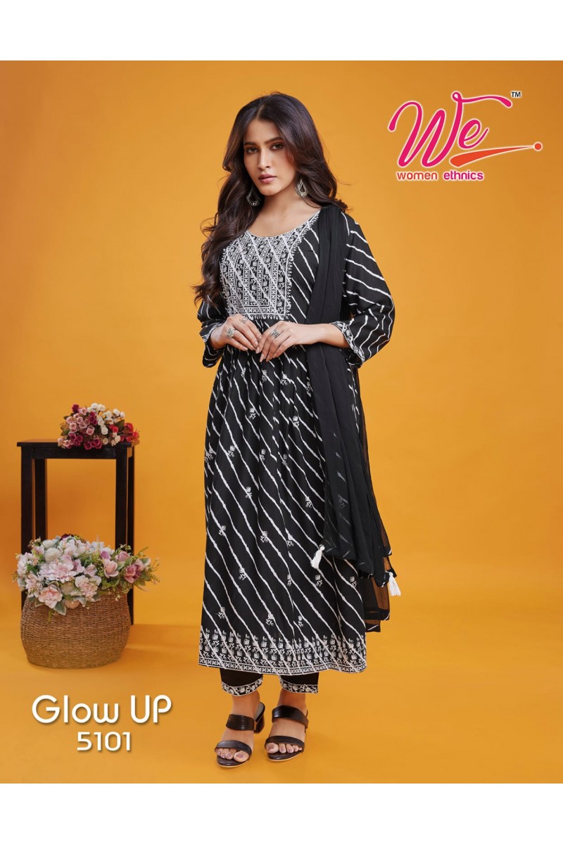WE(Women Ethincs) Glow Up Rayon Readymade Anarkali Stylish Kurtis