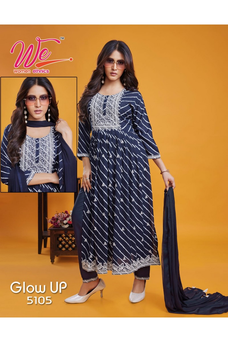 WE(Women Ethincs) Glow Up Rayon Readymade Anarkali Stylish Kurtis