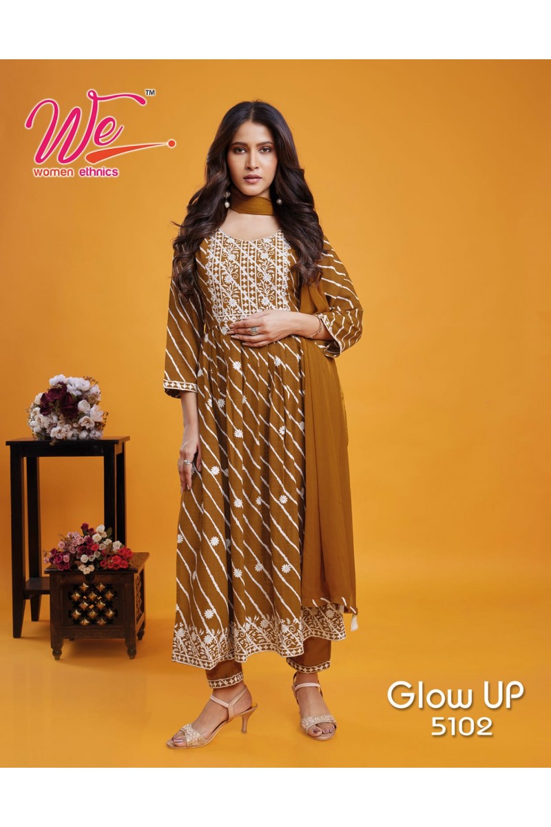 WE(Women Ethincs) Glow Up Rayon Readymade Anarkali Stylish Kurtis
