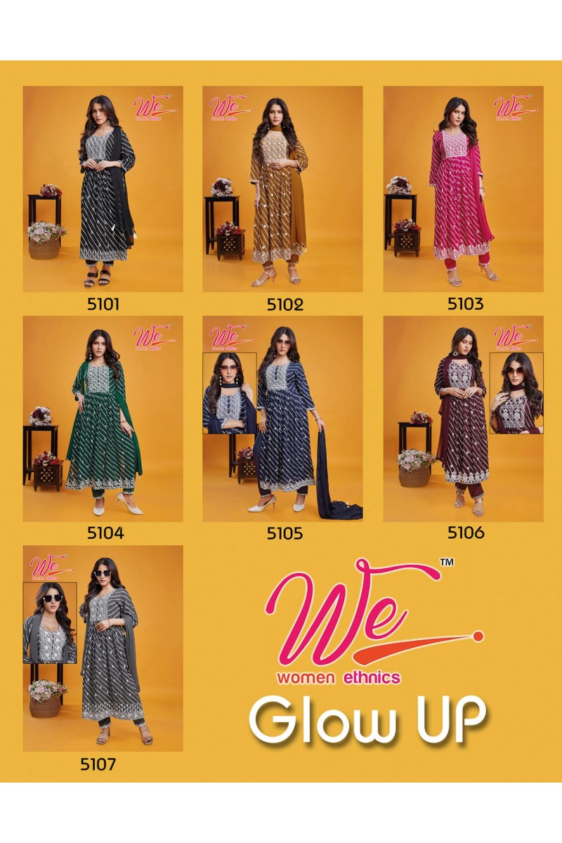 WE(Women Ethincs) Glow Up Rayon Readymade Anarkali Stylish Kurtis