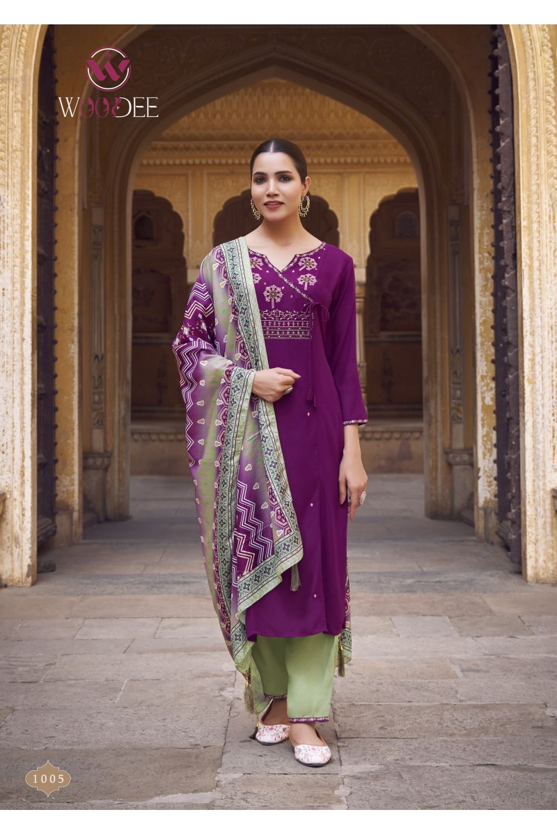 Woodee Golden Peral Vol-1 Designer Rayon Straight Cut Kurtis Manufacturer