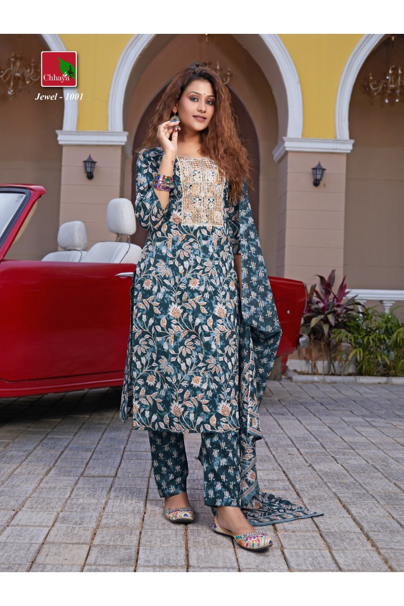 Chhaya Jewel Wholesale Designer Cotton Printed Kurtis Manufacturer