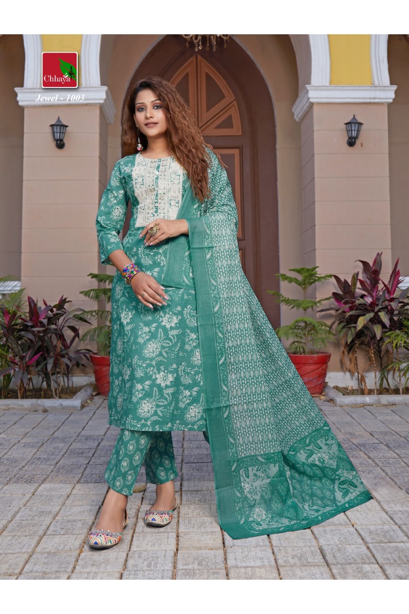 Chhaya Jewel Wholesale Designer Cotton Printed Kurtis Manufacturer