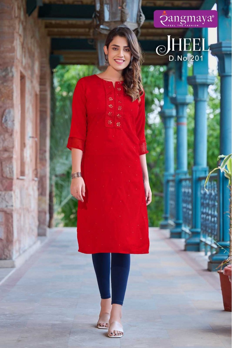 Rangmaya Jheel Vol-2 Exclusive Fancy Straight Kurti New Designs