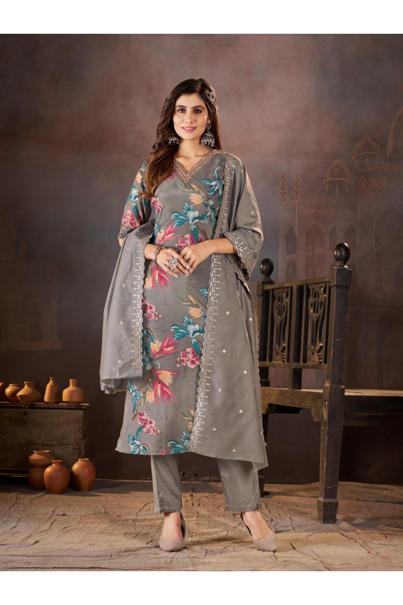KS-1019 Wholesale Muslin Designer  Readymade Combo Set Kurtis Set