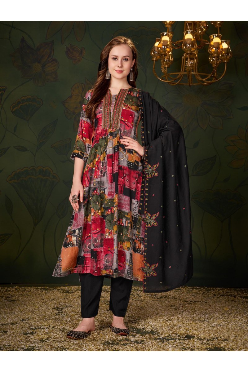 KS-1021 Wholesale Muslin Designer  Readymade Combo Set Kurtis Set