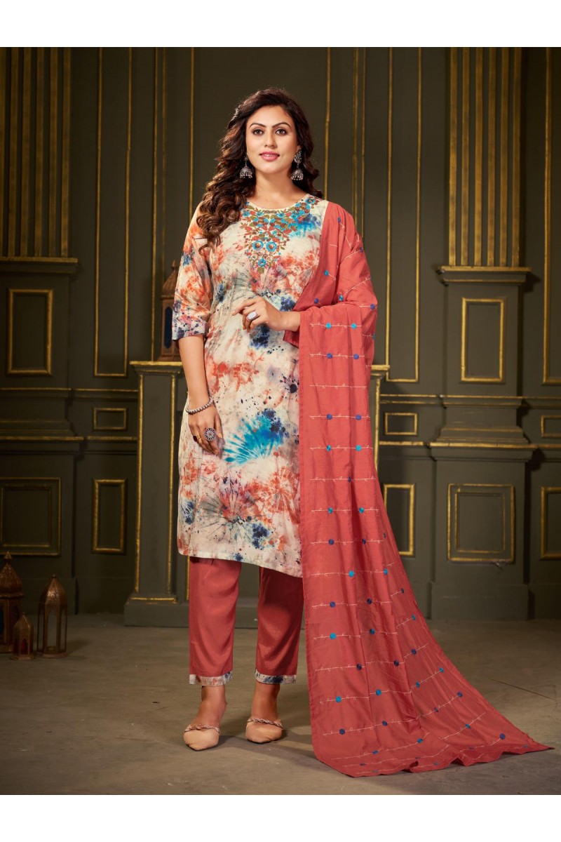 KS-1023 Wholesale Muslin Designer  Readymade Combo Set Kurtis Set
