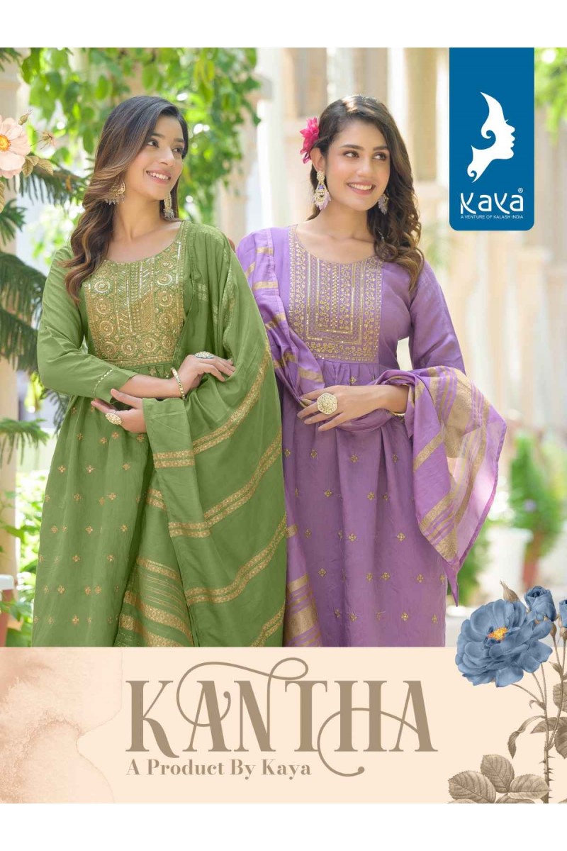Kaya Kantha Indian Women Wear Straight Naira Cut Kurtis Collection