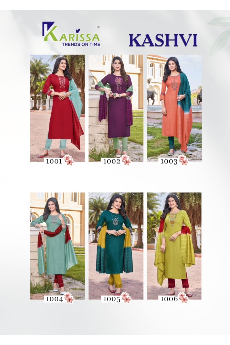 Karissa By Kashvi Designer Viscose Kurti Catalogue Set Garment