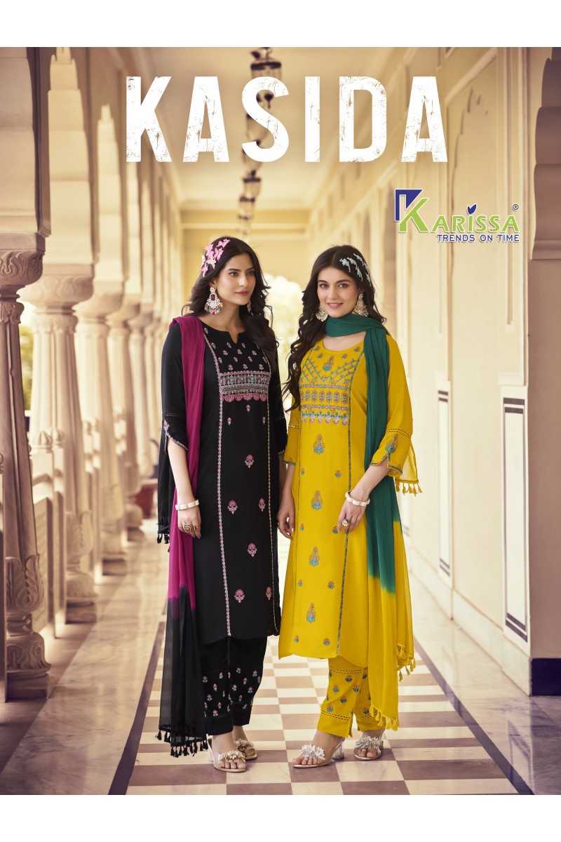 Karissa Kasida Wholesale Designer Straight Cut Casual Latest Kurti Designs
