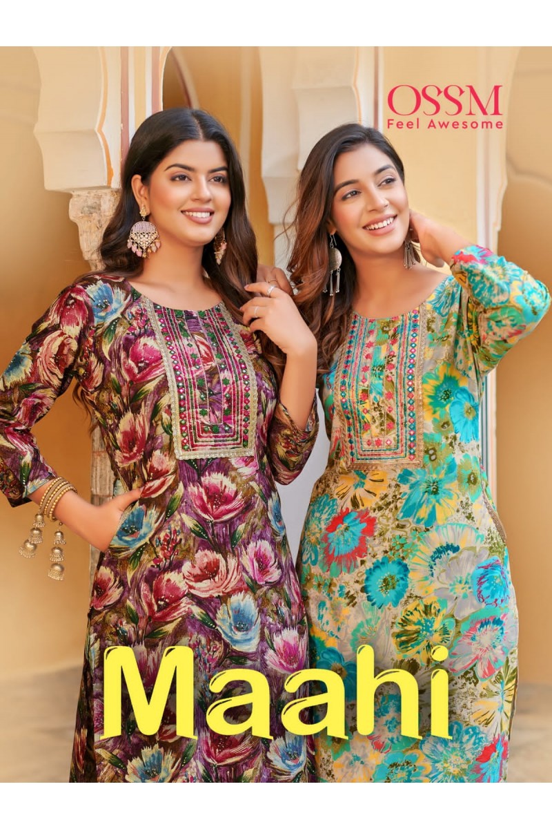 Ossm Maahi Designer Afghani Style Kurti With Pant Collection