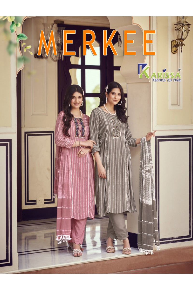 Karissa Merkee Wholesale Heavy Rayon Casual Wear Kurtis Apparels
