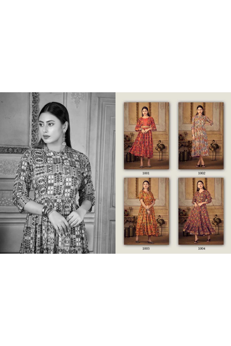 Vouch Miswa Wholesale Round Digital Printed Kurti Catalogue Set
