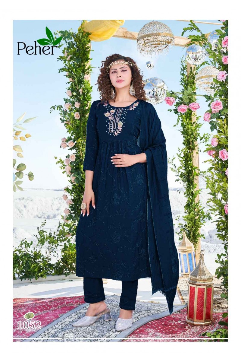 Peher Noor Vol-3 Branded Handwork Designer Kurti Catalog Set