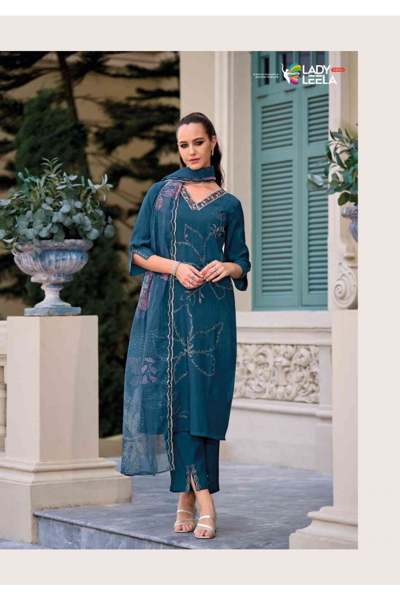 Lily & Lali Rabya Designer Kurti Pant With Dupatta Latest Kurtis Catalogue