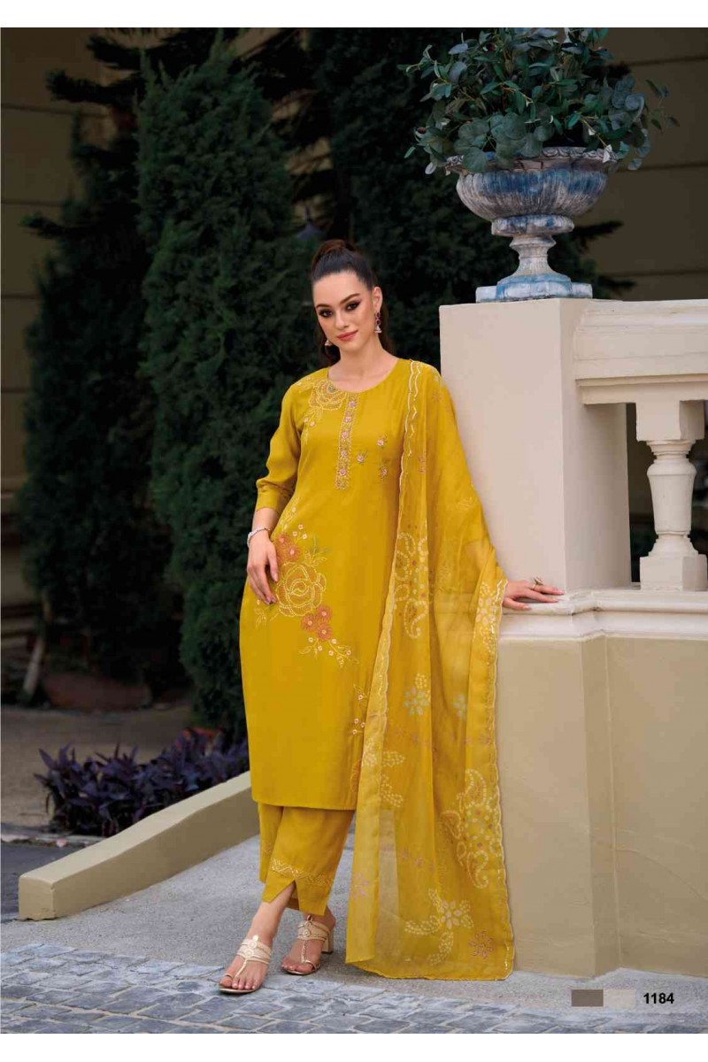 Lily & Lali Rabya Designer Kurti Pant With Dupatta Latest Kurtis Catalogue