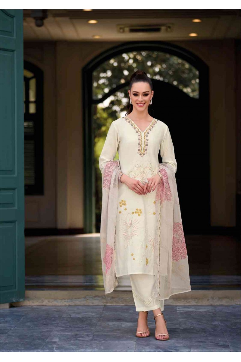 Lily & Lali Rabya Designer Kurti Pant With Dupatta Latest Kurtis Catalogue