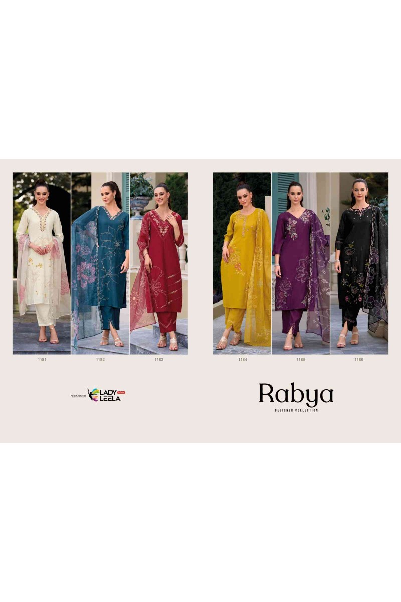 Lily & Lali Rabya Designer Kurti Pant With Dupatta Latest Kurtis Catalogue