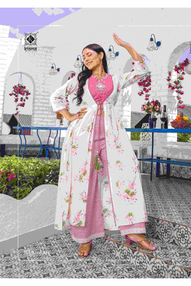 Kiana Rangrez Shrug Style Embroidery Work Wholesale Kurtis Traders