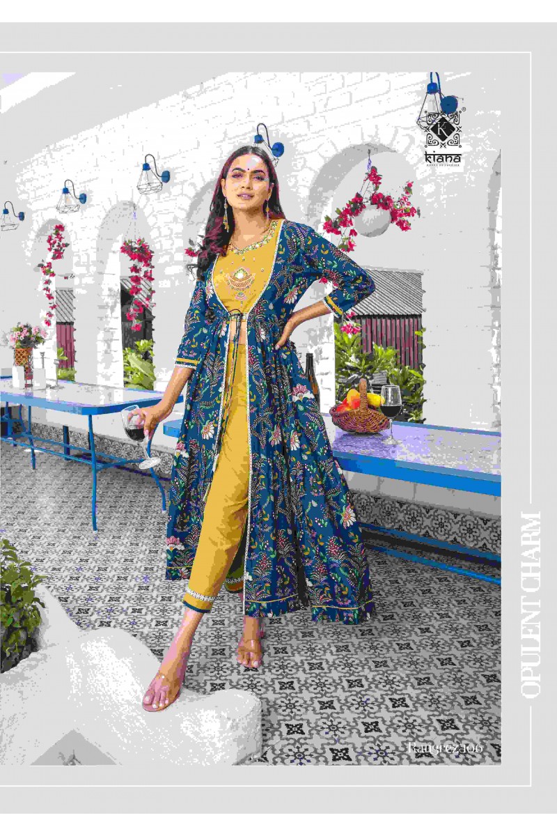 Kiana Rangrez Shrug Style Embroidery Work Wholesale Kurtis Traders