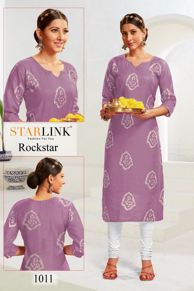 Rockstar-1011 Straight Embroidery Work Size Set Kurti Catalogue Set