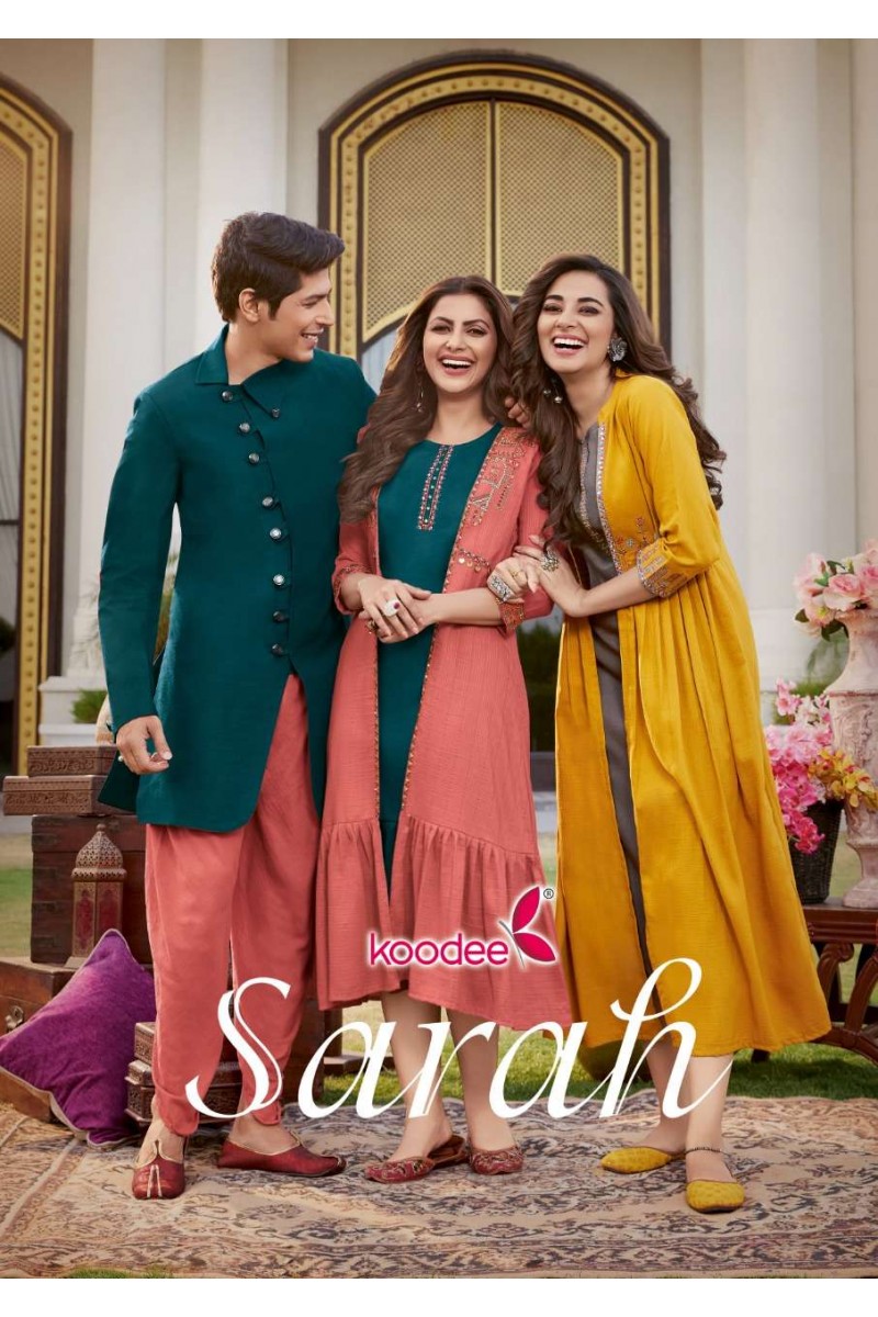 Koodee Sarah Fancy Chinon Frock Style Kurti New Catalogue Set