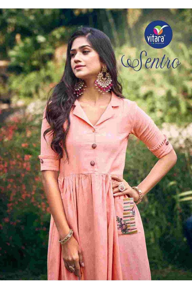 Vitara Fashion Sentro Cotton Designer Long Gown Catalogues
