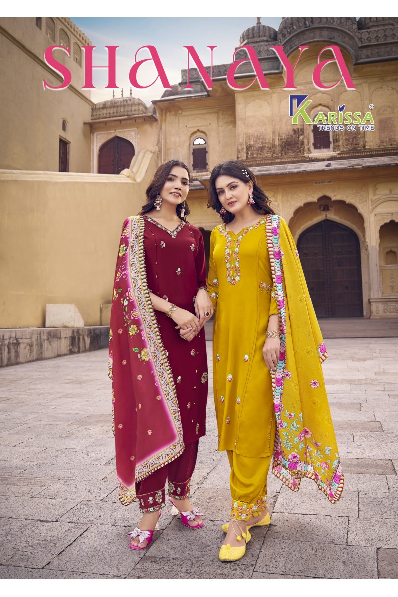 Karissa Shanaya Stylish Kurti Bottom Dupatta Pair Festive Wear Designs