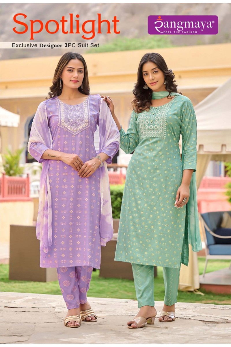 Rangoon Spolight Designer Readymade Rayon Kurtis Manufacturer