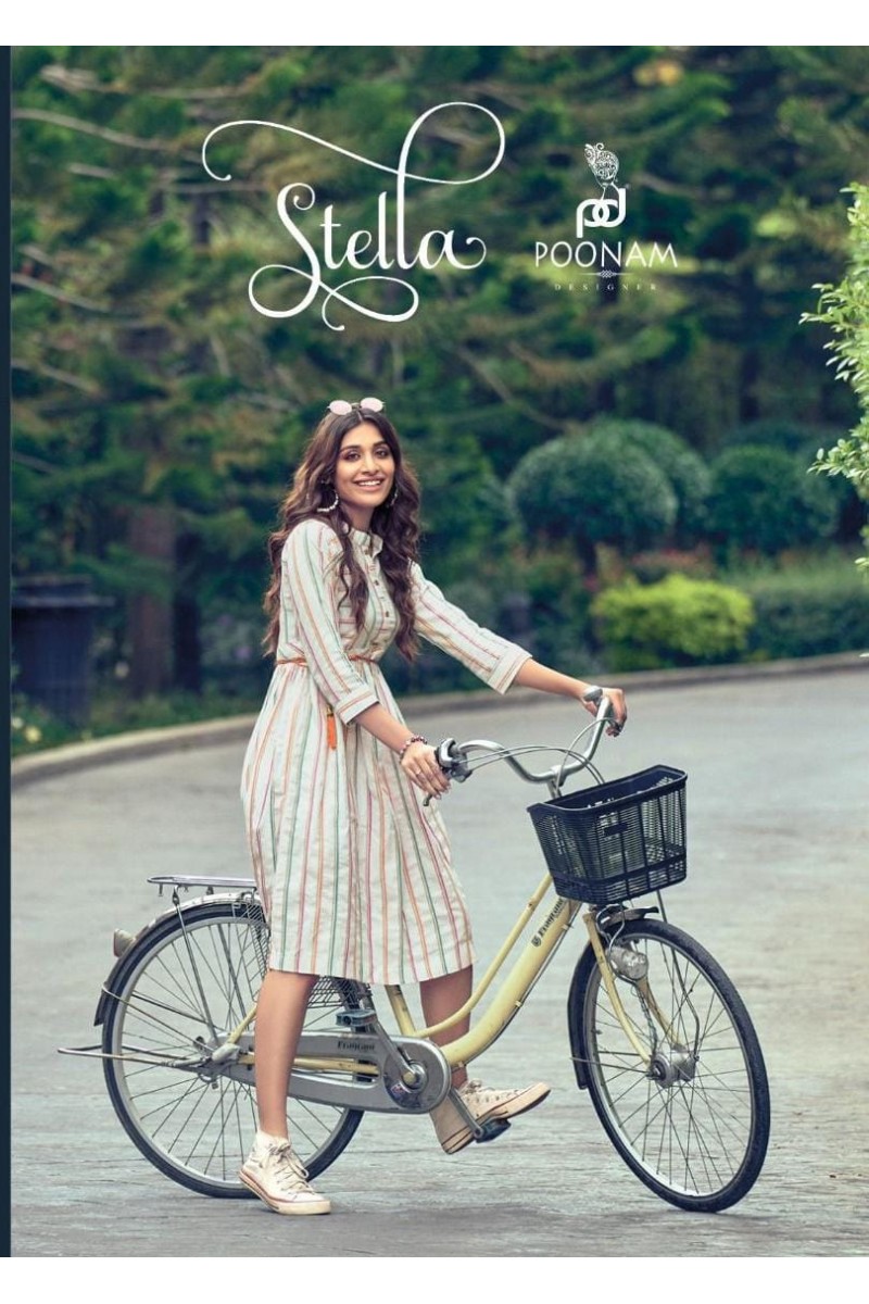 Poonam Designer Stella Readymade Designer Kurtis Set Wholesaler