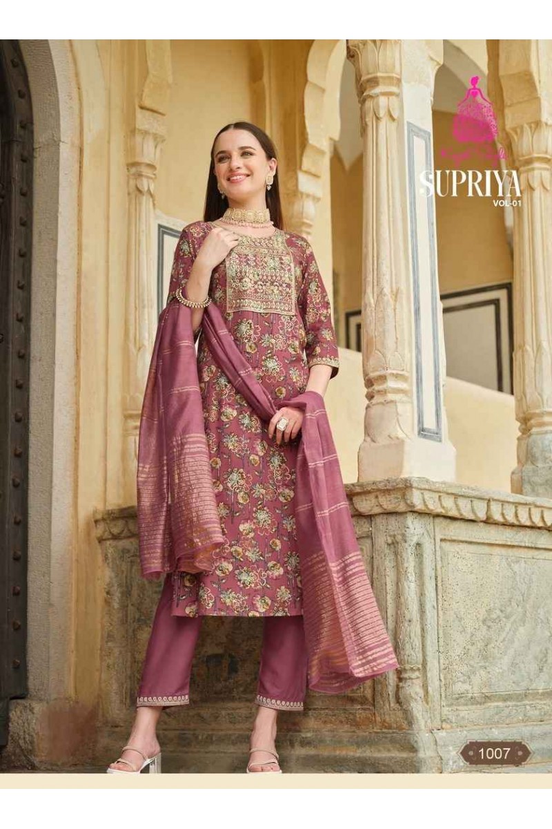 Kajal Style Supriya Vol-1 Straight Cut Rayon Printed New Designs Kurtis