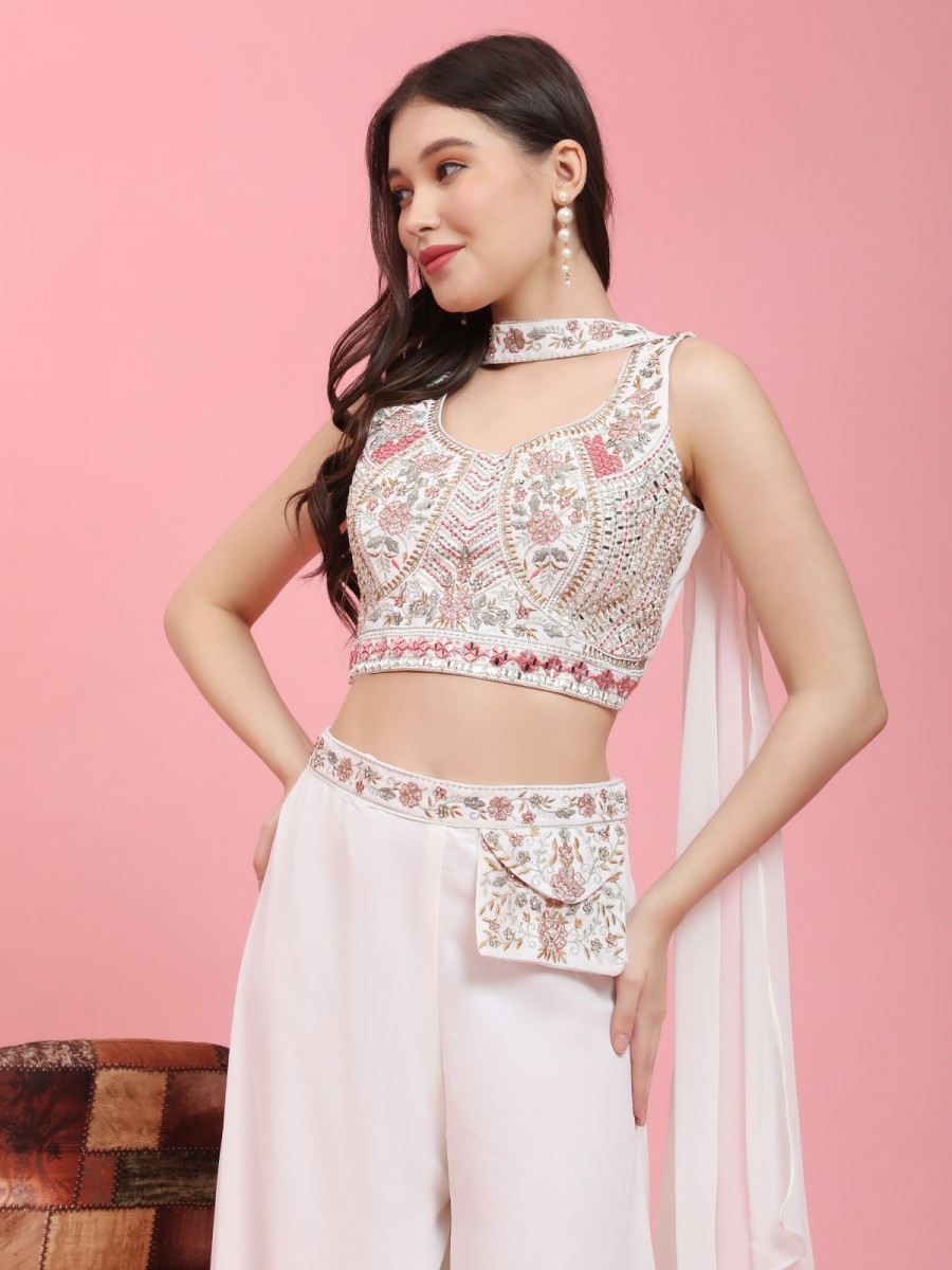 Amoha Trendz C324-4 Party Wear Readymade Crop Top Collection