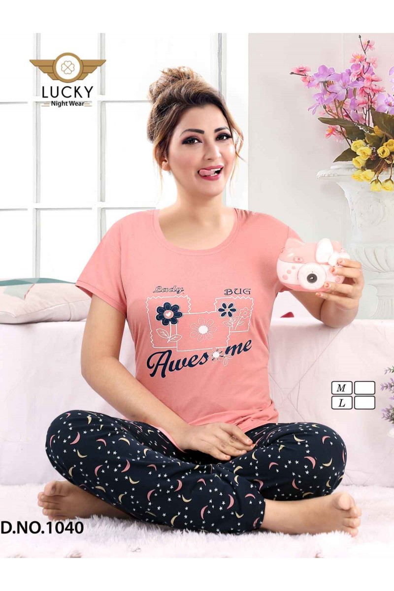 Lucky Comfort Hosiery Women Sleepwear Night Suit Catalogue Set