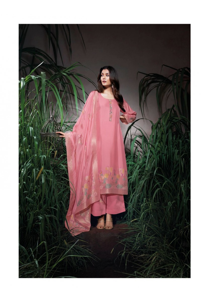 Ganga Amani Premium Woven Silk Salwar Suits Catalogue Wholesaler