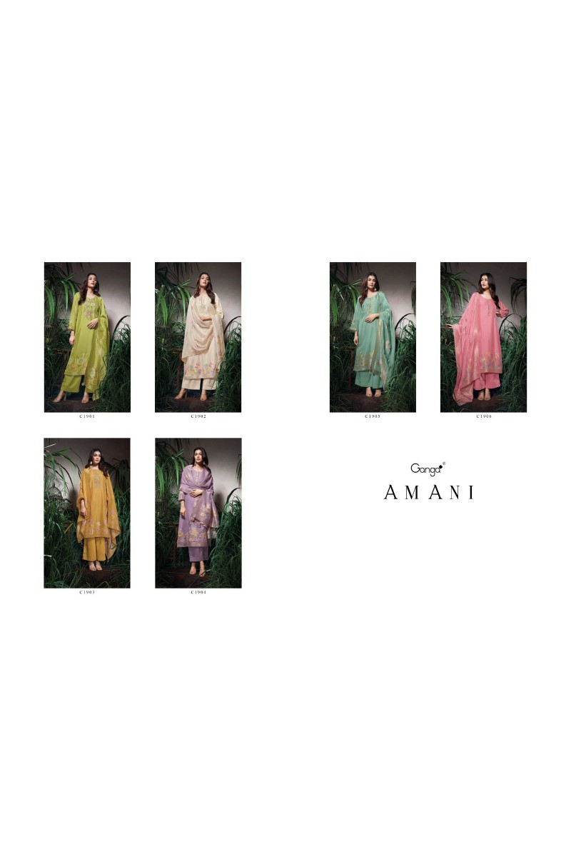 Ganga Amani Premium Woven Silk Salwar Suits Catalogue Wholesaler