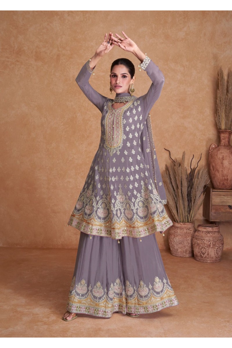 Gulkarya Designer Flory Wedding Wear Readymade Sharara Style Salwar Kameez