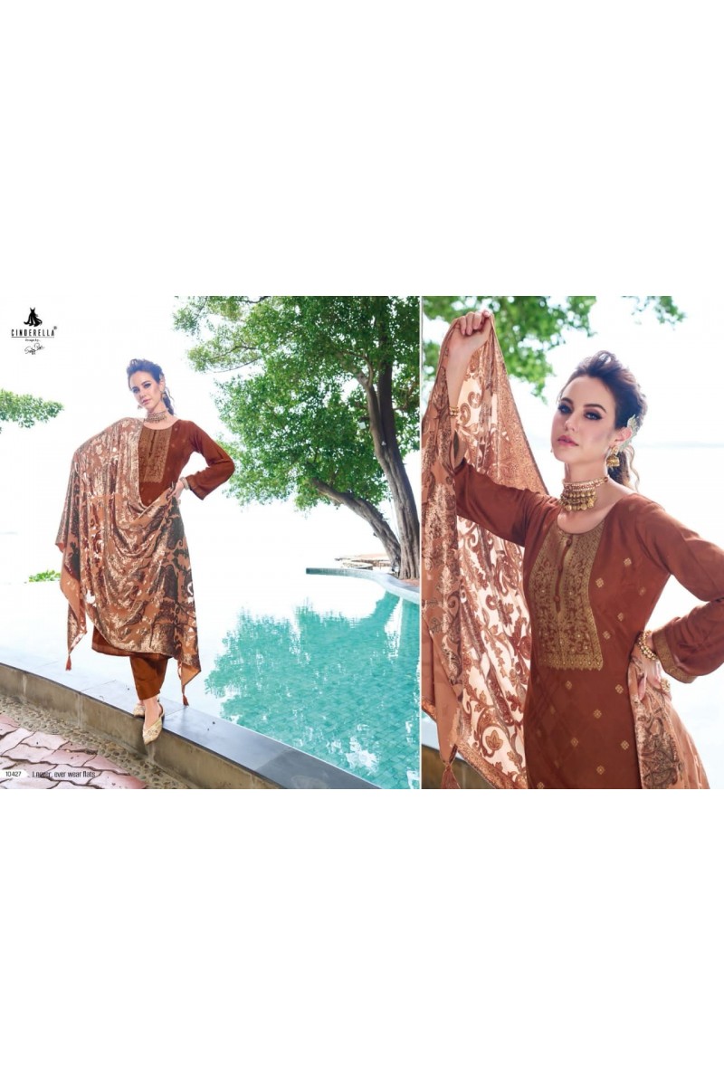 Cinderella Gullbano Vol 2 Festive Wear Jacquard Pashmina Suit Catalog Dealer