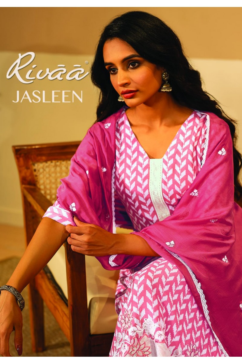 Rivaa Jasleen Digital Printed Wholesale Embroidery Work Salwar Suit