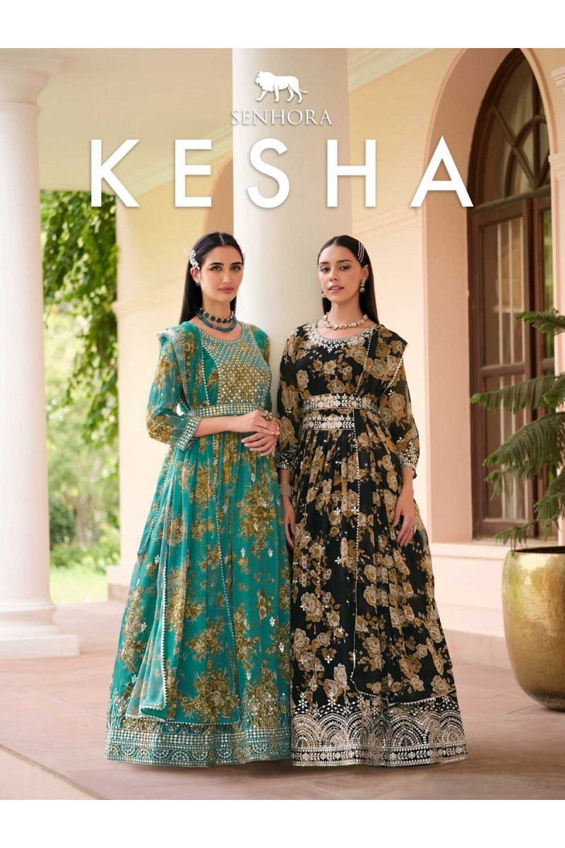 Senhora Kesha Real Georgette Wholesale Designer Readymade Suit Catalog