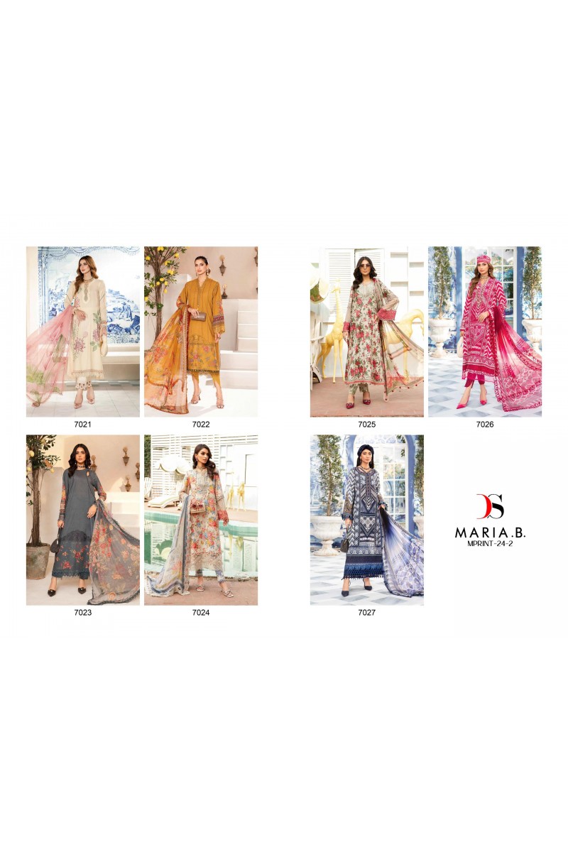 Deepsy Suits By Maria B MPrint 24 Vol-2 Cotton Dupatta Pakistani Suit
