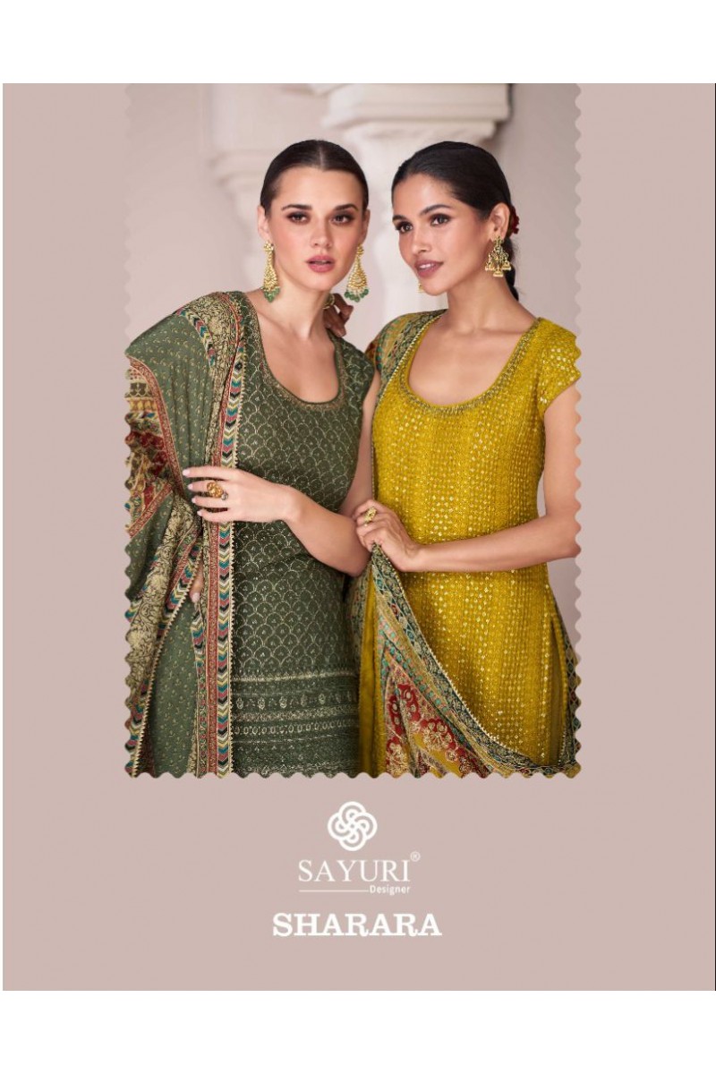 Sayuri Designer Sharara Vol-2 Festive Wear Designer Salwar Suits Collection