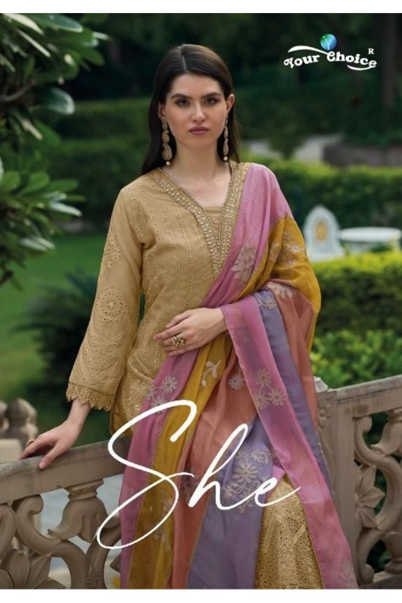 Your Choice She Organza Latest Designer Salwar Suits Collection